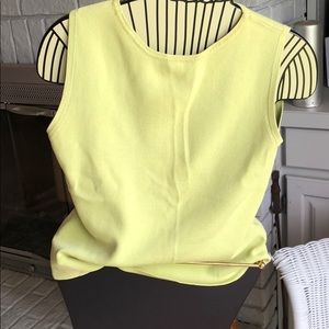 Lime no sleeve knit top